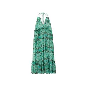 MANGO Letní šaty 'MIMI'  tyrkysová / zelená / tmavě zelená