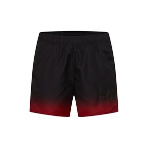 HUGO Plavecké šortky 'CRUISE'  černá / rubínově červená