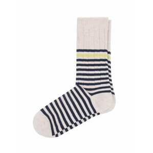 Scalpers Ponožky  offwhite / námořnická modř / žlutá