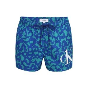 Calvin Klein Swimwear Plavecké šortky  modrá / tyrkysová / bílá