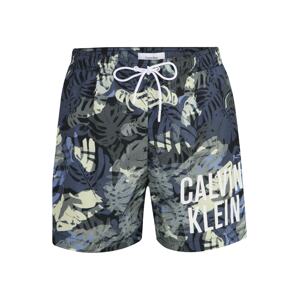 Calvin Klein Swimwear Plavecké šortky  bílá / černá / tmavě modrá
