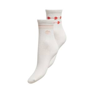 ONLY Ponožky  bílá / broskvová / červená