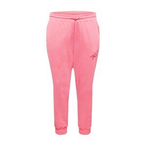 Tommy Jeans Curve Kalhoty světle růžová