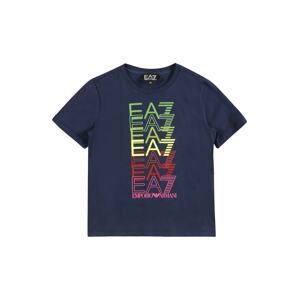 EA7 Emporio Armani Tričko  tmavě modrá / žlutá / zelená / červená / pink