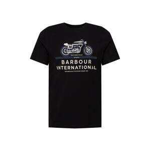 Barbour International Tričko  čedičová šedá / černá / bílá