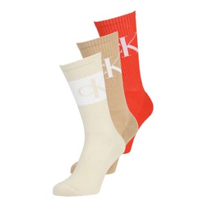 Calvin Klein Underwear Ponožky  písková / krémová / bílá / oranžově červená