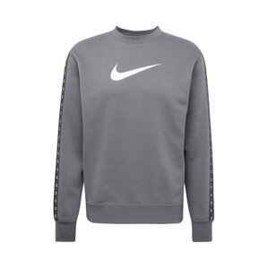 Nike Sportswear Mikina  čedičová šedá / černá / bílá