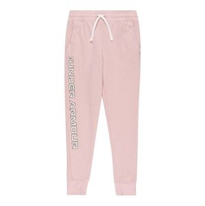 UNDER ARMOUR Sportovní kalhoty 'Rival'  pink / černá / bílá