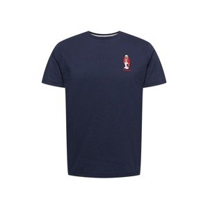 Hackett London Tričko 'HARRY'  námořnická modř / červená / bílá / hnědá