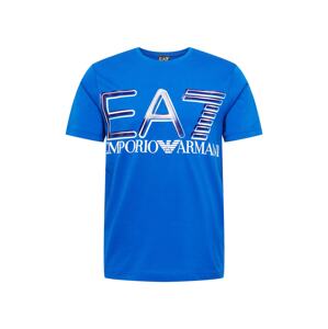 EA7 Emporio Armani Tričko  modrá / indigo / bílá