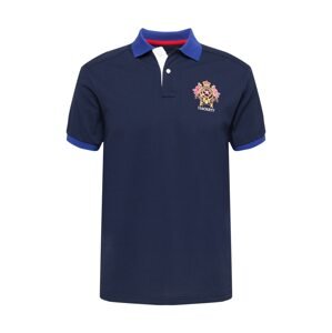Hackett London Tričko 'CREST'  námořnická modř / královská modrá / zlatá / ohnivá červená / bílá