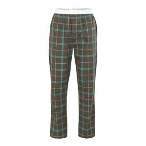 Calvin Klein Underwear Pyžamové kalhoty  tyrkysová / zelená / bílá