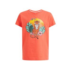 WE Fashion Tričko  oranžová / mix barev