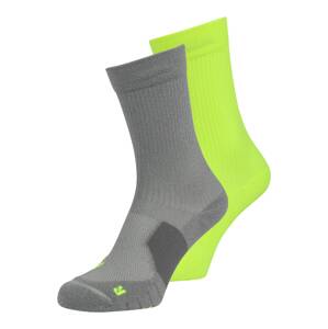 NIKE Sportovní ponožky 'Multiplier'  kouřově šedá / svítivě zelená