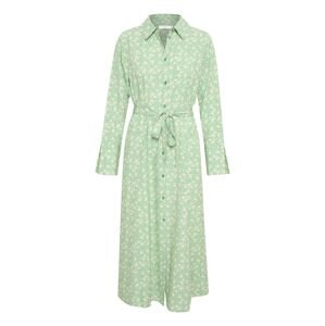 Cream Košilové šaty 'Vimma' krémová / světle zelená