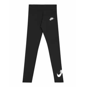 Nike Sportswear Legíny  černá / bílá / světle šedá