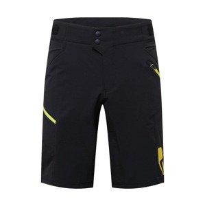 ZIENER Sportovní kalhoty 'NONUS'  černá / svítivě žlutá