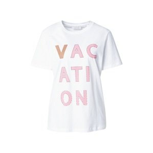 Rich & Royal Tričko 'Vacation' velbloudí / růžová / bílá