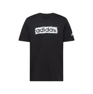ADIDAS PERFORMANCE Funkční tričko 'SKT'  černá / bílá