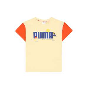 PUMA Tričko  světle žlutá / oranžová / modrá