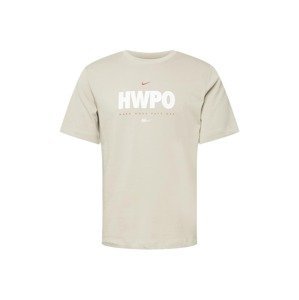 NIKE Funkční tričko 'HWPO'  šedá / červená / bílá
