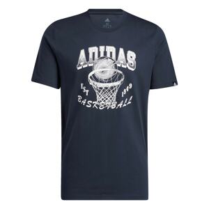 ADIDAS SPORTSWEAR Funkční tričko 'World of Basketball'  marine modrá / bílá