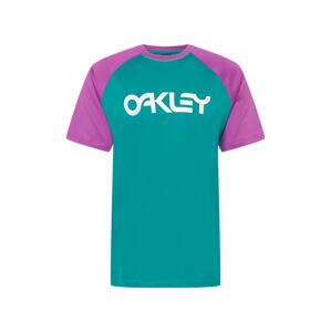 OAKLEY Funkční tričko petrolejová / svítivě fialová / bílá