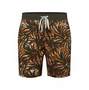 Hurley Sportovní kalhoty 'PHANTOM' hnědá / tmavě zelená / oranžová