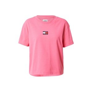 Tommy Jeans Tričko  pink / červená / bílá