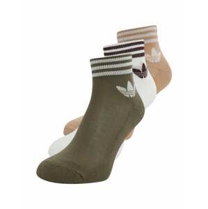 ADIDAS ORIGINALS Ponožky  nažloutlá / tmavě zelená / černá / bílá
