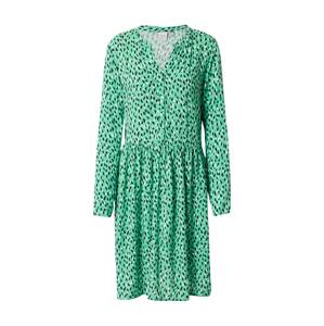 ICHI Košilové šaty zelená / černá / bílá