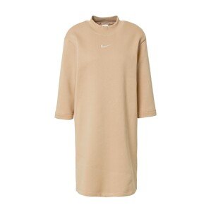 Nike Sportswear Šaty velbloudí / bílá