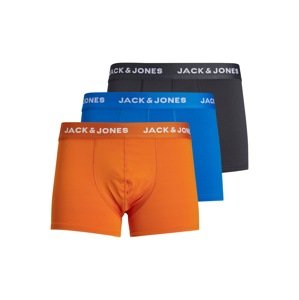 JACK & JONES Boxerky 'AXEL'  modrá / oranžová / černá / bílá