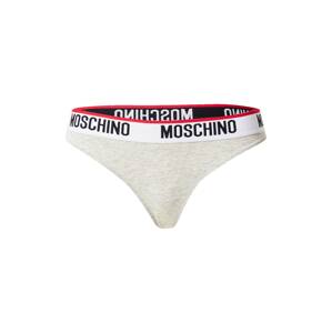 Moschino Underwear Tanga  šedá / červená / bílá