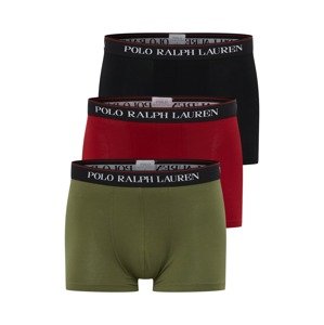 Polo Ralph Lauren Boxerky khaki / tmavě červená / černá / bílá
