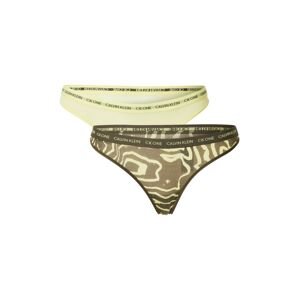 Calvin Klein Underwear Tanga olivová / pastelově zelená