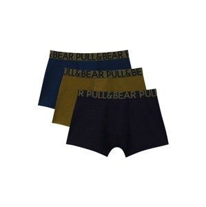 Pull&Bear Boxerky  námořnická modř / olivová / černá